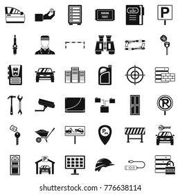 Padlock icons set. Simple style of 36 padlock vector icons for web isolated on white background