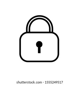 Padlock icon,vector illustration. Flat design style. vector padlock icon illustration isolated on White background, padlock icon Eps10. padlock icons graphic design vector symbols.