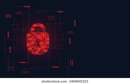 Padlock-Illustrationshintergrund ideal für Projekte zur Cybersicherheit oder für Projekte im Zusammenhang mit Sicherheitssystemen. 