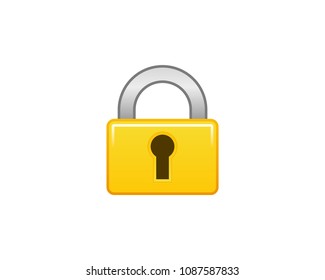 Padlock illustration. Login sign - vector safety and protection symbol - security icon