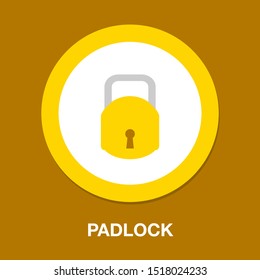 padlock illustration. Login sign - vector safety and protection symbol - security icon