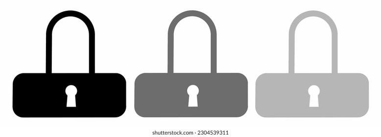 Padlock illustration set. Padlock icon. Stock vector.