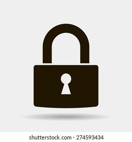A padlock isolated against 