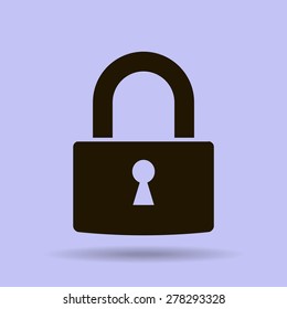 A padlock isolated against 