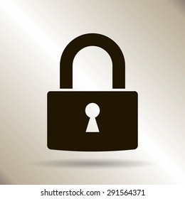 A padlock isolated against 
