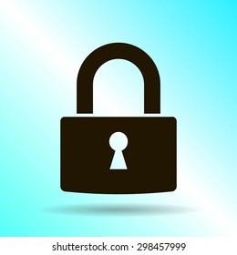 A padlock isolated against 