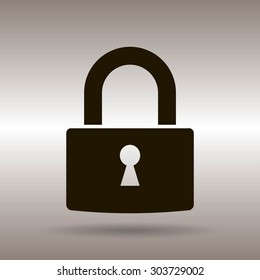 A padlock isolated against 