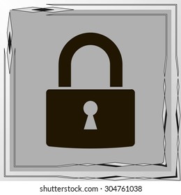 A padlock isolated against 