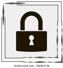 A padlock isolated against 