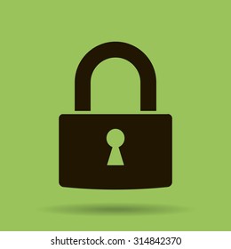 A padlock isolated against 