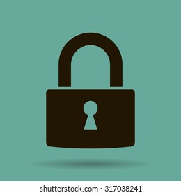 A padlock isolated against 