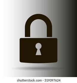 A padlock isolated against 