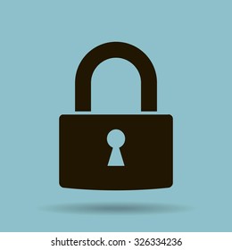 A padlock isolated against 