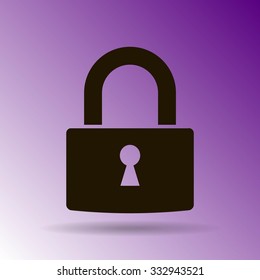 A padlock isolated against 