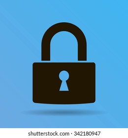 A padlock isolated against 