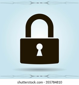 A padlock isolated against 