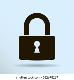 A padlock isolated against 