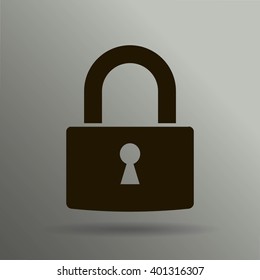 A padlock isolated against 