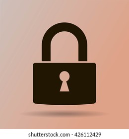 A padlock isolated against 