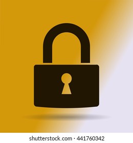 A padlock isolated against 