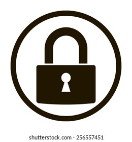 A padlock isolated against a white background