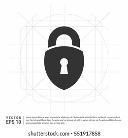A padlock isolated against a white background

