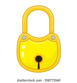 Padlock isolated illustration on white background