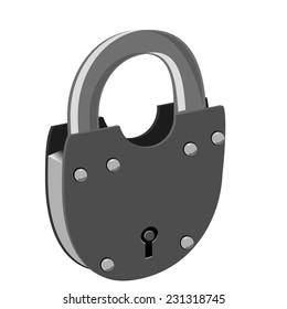 padlock isolated on white