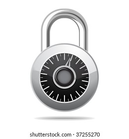 Padlock aislado en blanco