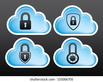 padlock isolated over black background vector illustration 