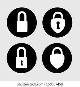 padlock isolated over gray background vector illustration 