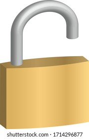 a padlock isolated vector illustration