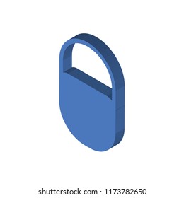 Padlock isometric left top view 3D icon