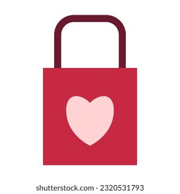 padlock item valentines day design illustration