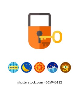 Padlock with key