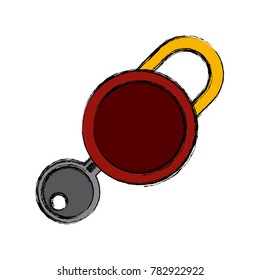 Padlock with key