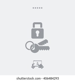 Padlock key access icon