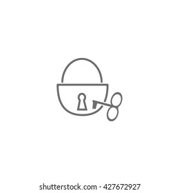 padlock, key, icon