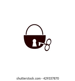 padlock, key, icon