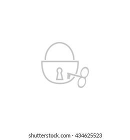 padlock, key, icon
