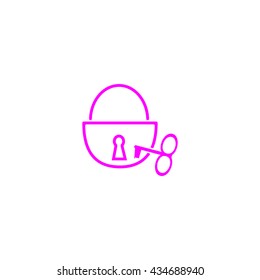 padlock, key, icon