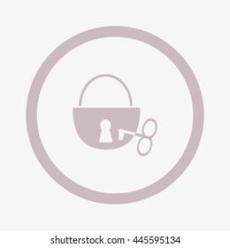 padlock, key, icon