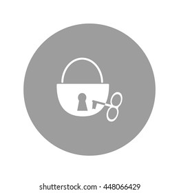 padlock, key, icon