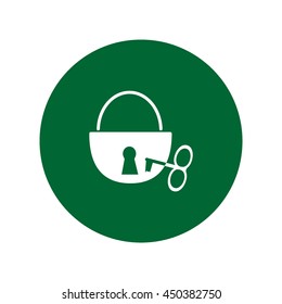 padlock, key, icon