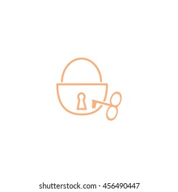 padlock, key, icon