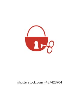padlock, key, icon