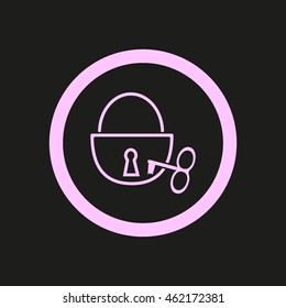 padlock, key, icon