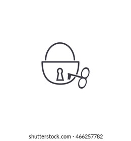 padlock, key, icon