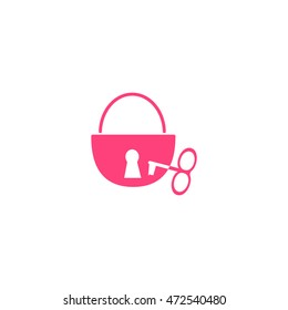 padlock, key, icon