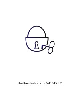 padlock, key, icon